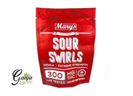 Mary’s Sour Swirls (Indica:Extreme Strength) 300mg THC